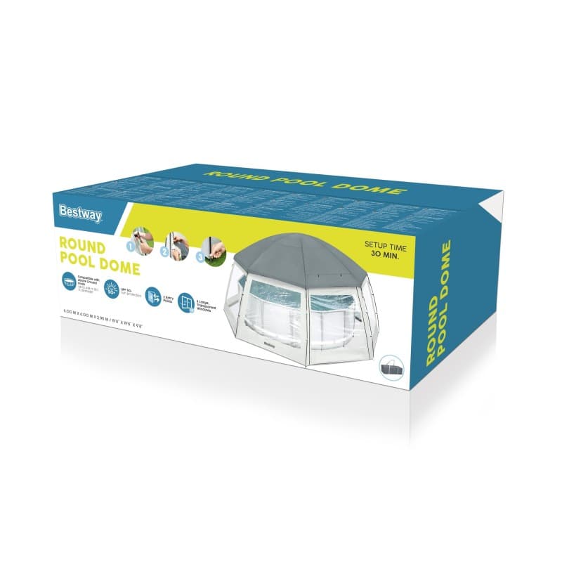 Dôme de protection pour piscine hors-sol ronde diamètre 4.88 m max - miniature 3