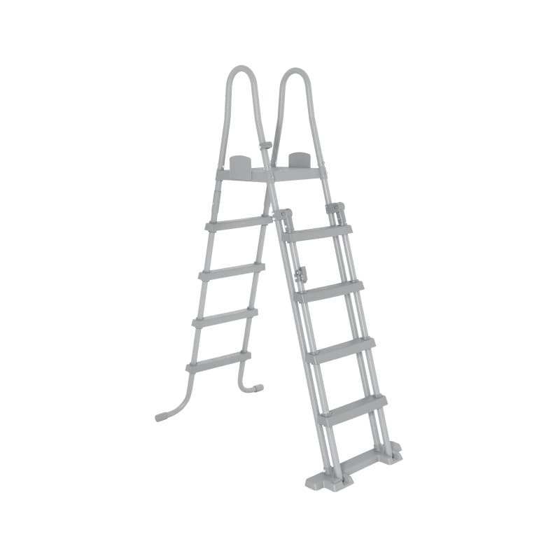 Échelle sécurisée pour piscine hors-sol jusqu'à hauteur 132 cm - 2 x 4 marches