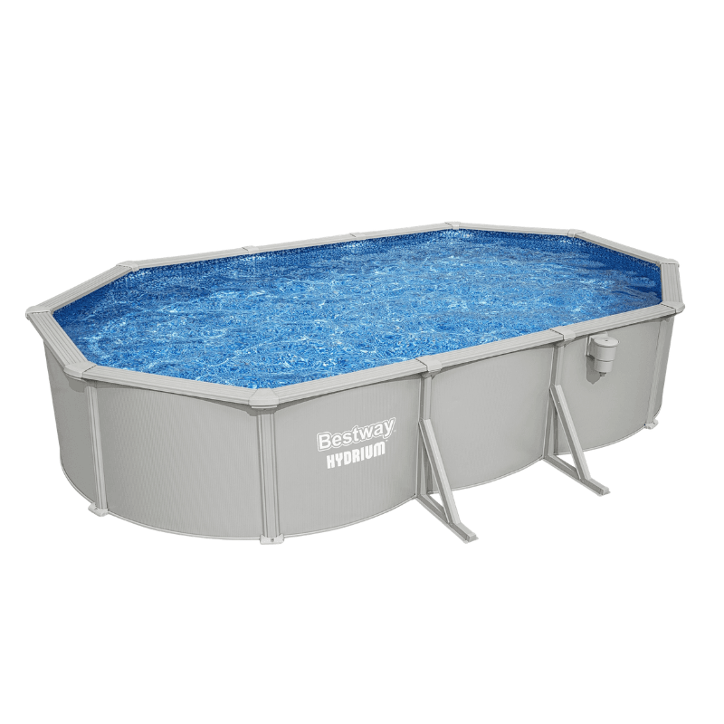 Piscine acier ovale Bestway Hydrium 610 x 366 x 122 cm gris clair