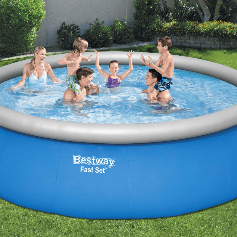 Piscine gonflable ronde Bestway Fast Set 457 × 122 cm bleu - miniature 2