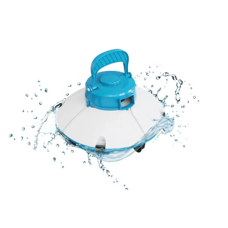 Robot piscine sans fil Frisbee bleu nettoyage fond plat 15 m² max