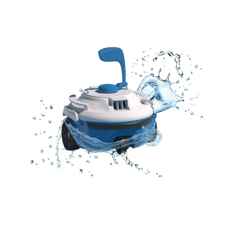 Robot piscine sans fil Guppy bleu nettoyage fond plat 10 m² max