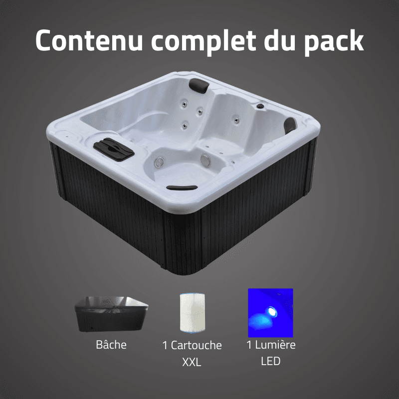 Spa acrylique rectangulaire 5 personnes - miniature 5