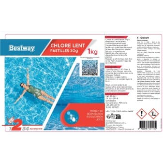 Chlore lent pastilles 20g boite de 1 kg - miniature 3