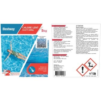 Chlore lent galets 200g seau de 5 kg - miniature 3