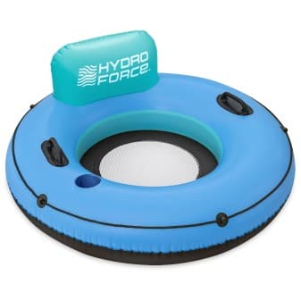 Bouee gonflable ronde avec dossier 119 cm whitecap rider Hydro-Force
