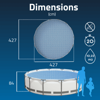 Piscine hors-sol tubulaire ronde Bestway Steel Pro MAX 427x84 gris clair - miniature 5