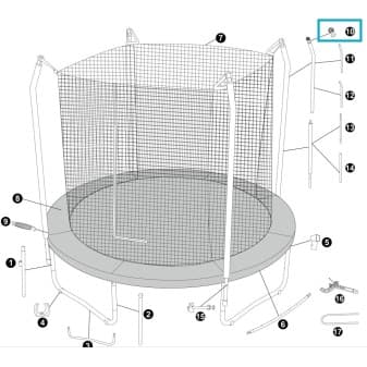 Support pour trampoline xtreme air 366 × 278 cm m