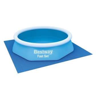 Tapis de sol carré 274 × 274 cm pour piscine hors-sol ronde 244 × 244 cm - miniature 5