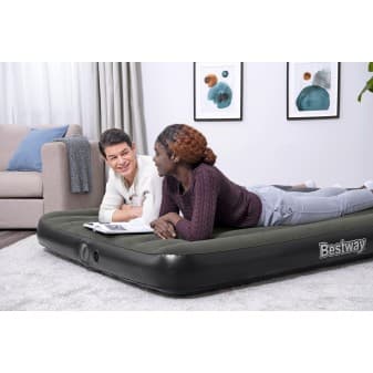 Matelas gonflable 2 places 203x152x25cm pompe rechargeable
