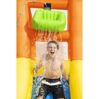 Aire de jeux gonflable avec toboggan pataugeoire et canon a eau mont splashmore h2ogo 435 × 286 × 267 cm - vue 1
