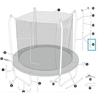 Mousse de renfort pour cadre inferieur trampoline xtreme air 366 m × 278 m - vue 1