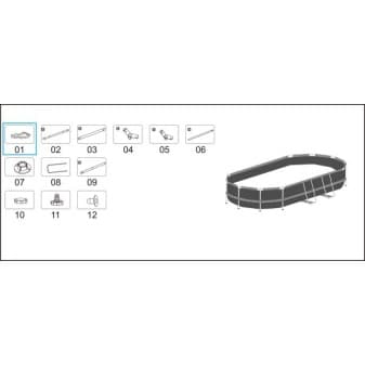 Liner pour piscine Bestway Power Steel Swim Vista series ovale 488 × 305 × 107 cm - vue 1